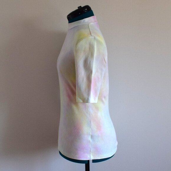 Pastel Tie Dye Mock Neck Shirt - Picture 4 of 6